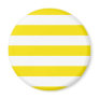 Basic Yellow and White Stripes Pattern Refrigerator Magnet