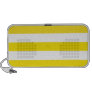 Basic Yellow and White Stripes Pattern Ipod Speaker