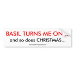 BASIL MARCEAUX - COME CHRISTMAS bumper stickers