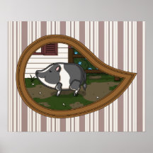 Basil the Pig Poster