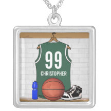 Basket Ball Jewellery Necklace (green)