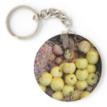 Basket of apples key chain