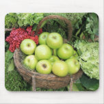 Basket of apples mouse pads