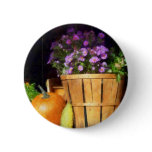 Basket of Asters With Pumpkin and Gourd