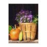 Basket of Asters With Pumpkin and Gourd