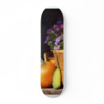 Basket of Asters With Pumpkin and Gourd skateboards