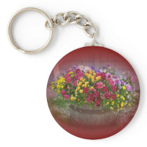 Basket of Blossoms Key Chain
