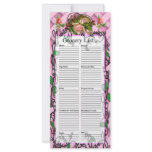Basket of Pink Roses Design Grocery List Rack Card Template