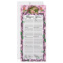 Basket of Pink Roses Design Grocery List Rack Card Template