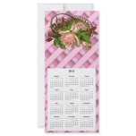 Basket of Pink RosesTelephone and Calender card rack cards