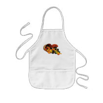 Basket of Pumpkins, Gourds and Mums Aprons