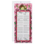 Basket of Red and White Roses Design Grocery List Custom Rack Card