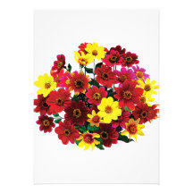 Basket of Single Dahlias Personalized Invitation