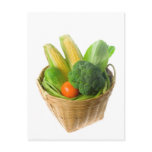 Basket of vegetables postcards