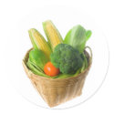 Basket of vegetables stickers