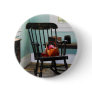 Basket of Yarn on Rocking Chair