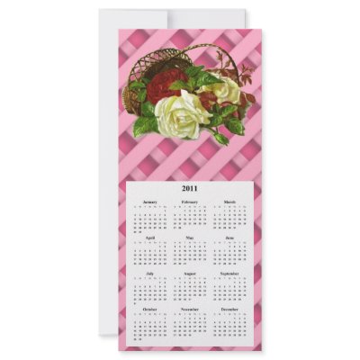 Basket Red, White RosesTelephone and Calender card by Lynnes_creations