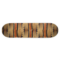 Basket Weave Abstract Art Skateboard
