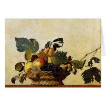 Basket with Fruit, Caravaggio Greeting Card