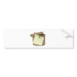 Basket with sticky note bumper sticker