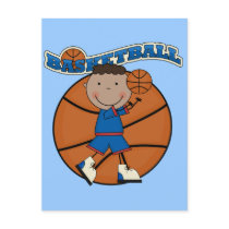 BASKETBALL African American Boy Tshirts and Gifts Post Cards