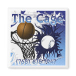 Basketball and Baseball at The Cage magnets
