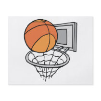 basketball and net vector graphic full colour flyer