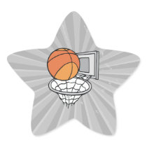 basketball and net vector graphic sticker