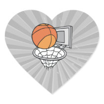 basketball and net vector graphic sticker