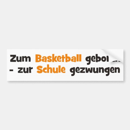 Basketball Auto Aufkleber