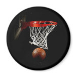 Basketball Ball & Net Fridge Magnets