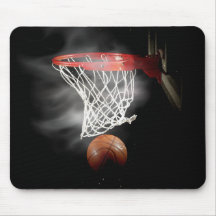 Basketball Ball & Net Mouse Pads