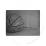 Basketball Beauty Round Stickers