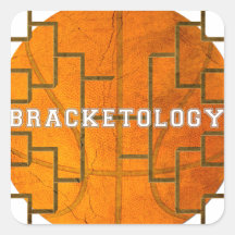 Basketball Bracketology Square Sticker