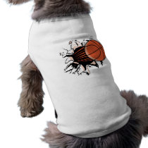Basketball Burst Dog T-shirt