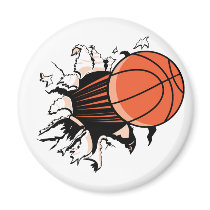 Basketball Burst Magnet