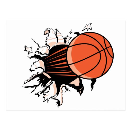 Basketball Burst Postcard