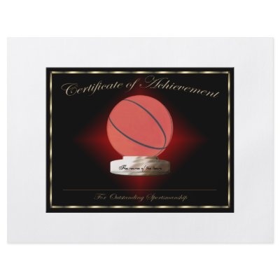 Basketball Certificate of Achievement Flyer Design by Firecrackinmama