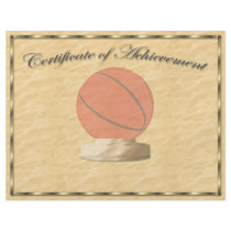 Basketball Certificate of Achievement Personalized Flyer