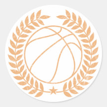 Basketball Champions Graphic Round Sticker