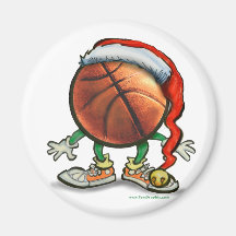 Basketball Christmas Fridge Magnet