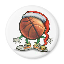 Basketball Christmas Fridge Magnet