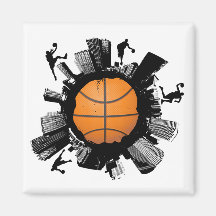 Basketball City Refrigerator Magnets