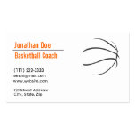 Basketball Coach Business Card