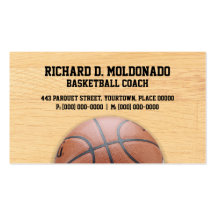 Basketball Coach Business Card Templates