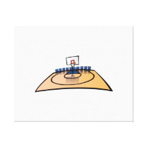 Basketball Court Gallery Wrap Canvas