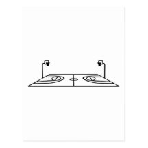 Basketball court post cards