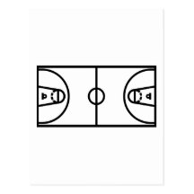 Basketball court postcard