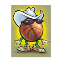 Basketball Cowboy Postcard