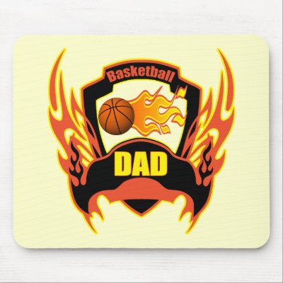 Basketball Dad Fathers Day Gifts Mouse Mat by fathersdaytshirts
